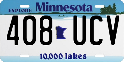 MN license plate 408UCV