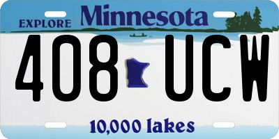 MN license plate 408UCW