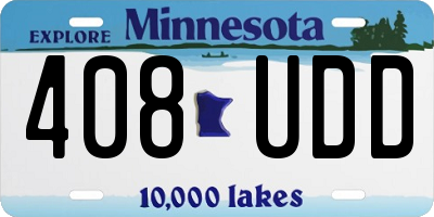 MN license plate 408UDD