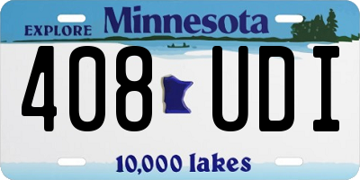 MN license plate 408UDI