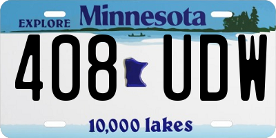 MN license plate 408UDW