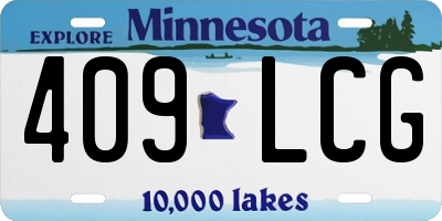 MN license plate 409LCG