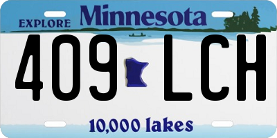 MN license plate 409LCH