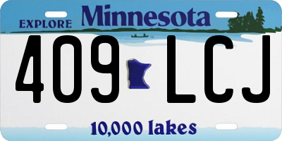 MN license plate 409LCJ