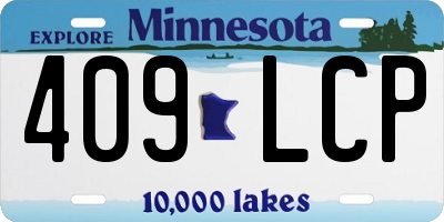 MN license plate 409LCP