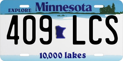 MN license plate 409LCS