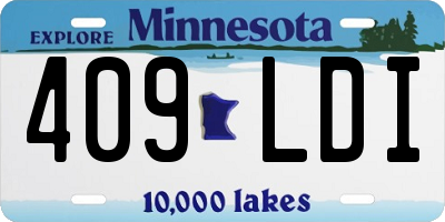 MN license plate 409LDI