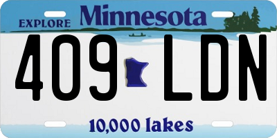 MN license plate 409LDN