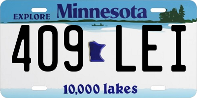 MN license plate 409LEI