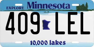 MN license plate 409LEL