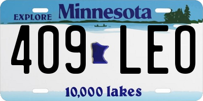 MN license plate 409LEO