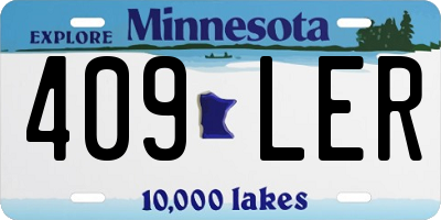 MN license plate 409LER