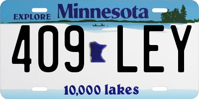 MN license plate 409LEY