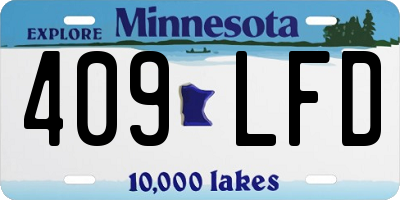 MN license plate 409LFD