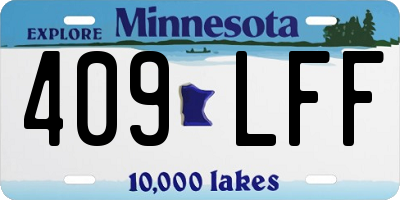 MN license plate 409LFF