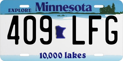 MN license plate 409LFG