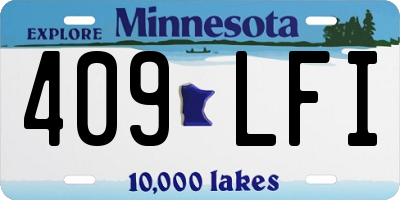 MN license plate 409LFI
