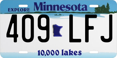 MN license plate 409LFJ