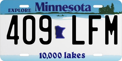 MN license plate 409LFM