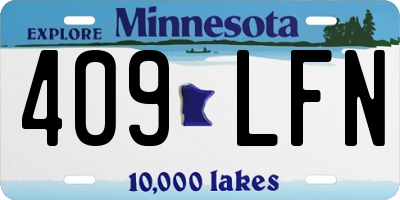 MN license plate 409LFN