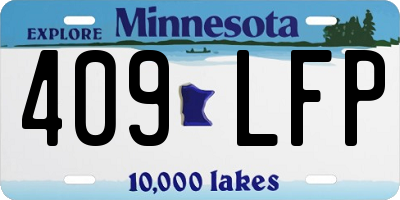 MN license plate 409LFP