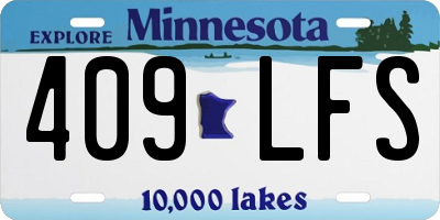 MN license plate 409LFS