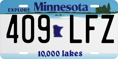 MN license plate 409LFZ