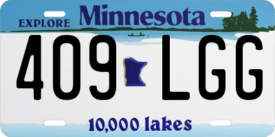 MN license plate 409LGG