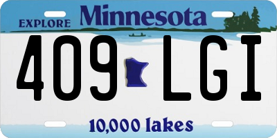 MN license plate 409LGI