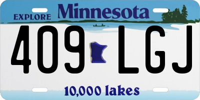MN license plate 409LGJ