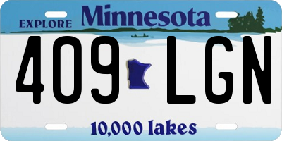 MN license plate 409LGN