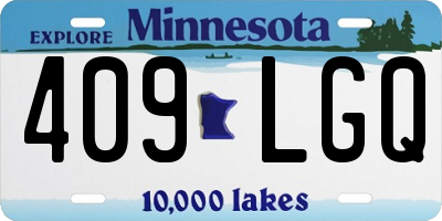 MN license plate 409LGQ