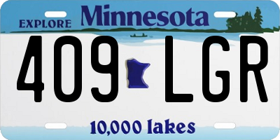 MN license plate 409LGR