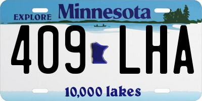 MN license plate 409LHA