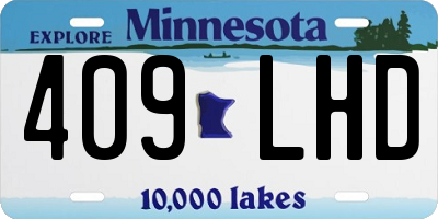 MN license plate 409LHD