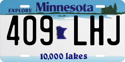 MN license plate 409LHJ