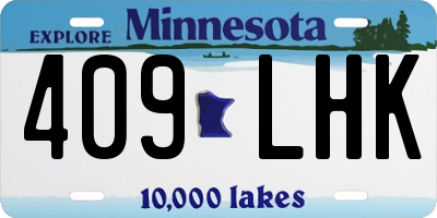 MN license plate 409LHK