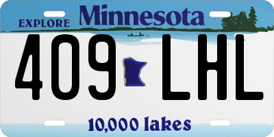 MN license plate 409LHL