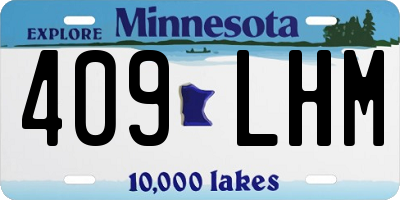 MN license plate 409LHM