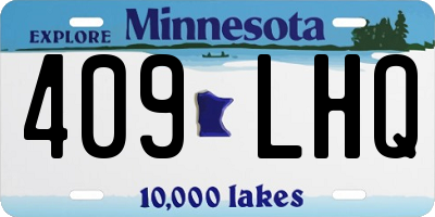 MN license plate 409LHQ