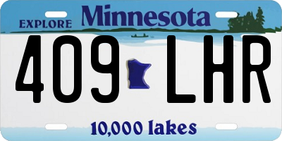 MN license plate 409LHR