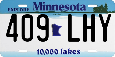 MN license plate 409LHY