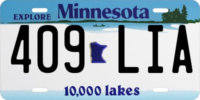 MN license plate 409LIA