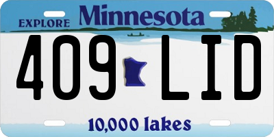 MN license plate 409LID