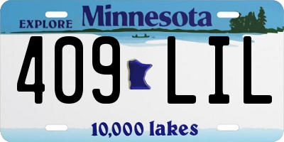 MN license plate 409LIL