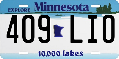 MN license plate 409LIO