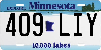 MN license plate 409LIY