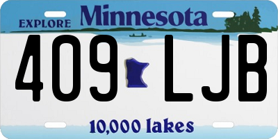 MN license plate 409LJB