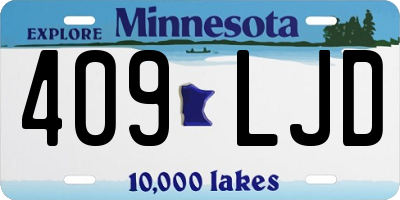 MN license plate 409LJD