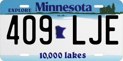 MN license plate 409LJE